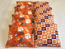 8 CORNHOLE BEAN BAGS CLEMSON TIGERS TAILGATE CORN HOLE BAG TOSS GAME REGULATION