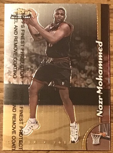 Nazr Mohammed 1998-99 Topps Finest Rookie Card #250 76ers NBA RC Free ...
