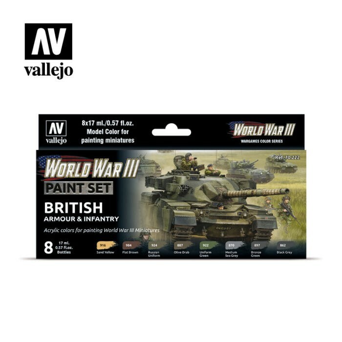 Team Yankee WWIII British Armour & Infantry Paint Set