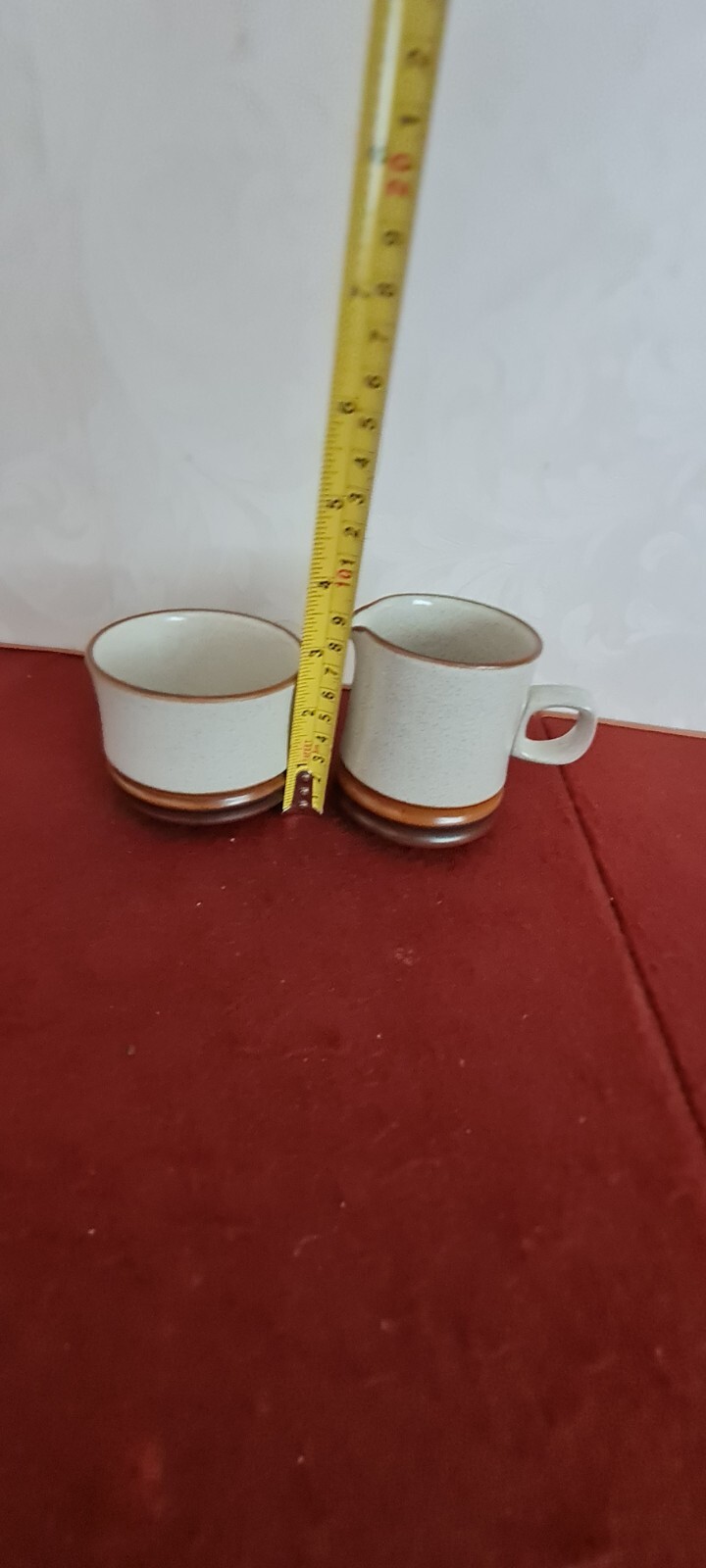 Denby Potters wheel Milk Jug and Sugar Bowl eBay