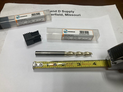 Lot of 2 LMT-ONSRUD AMCS581872, 8mm x8 x 41 x 102mm, Carbide End Mills, 2FL, ZRN