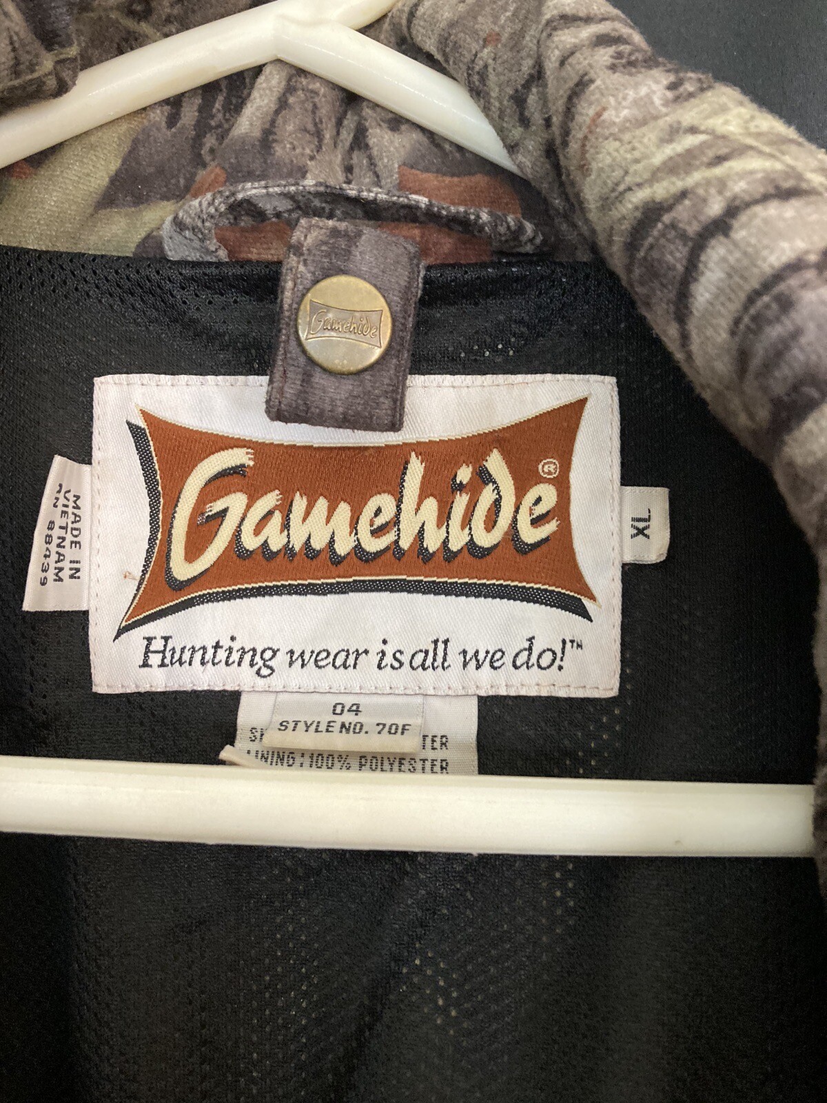 Gamehide Jacket Men's XL Hunting Camo Mossy Oak 3 n 1 Hush Hide No Hood eBay