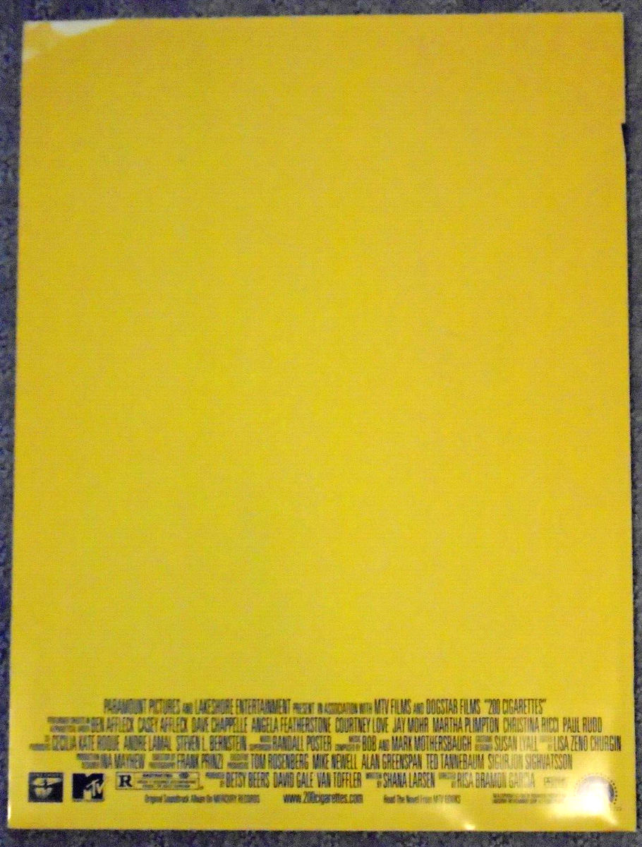 200 cigarettes ebay 200 Cigarettes 1999 RARE Original Complete Movie PRESS KIT Near Mint