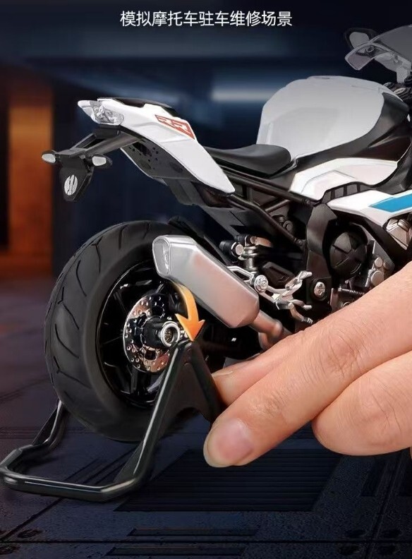 Automaxx 1:12 Scale 2009 BMW S1000RR Plastic Motorcycle Model Bike Toy Black