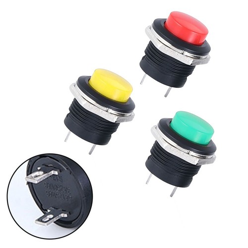 12V 16mm Interrupteur Démarrage Bateau Klaxon Momentané Push Bouton Métal for - Photo 3 sur 11