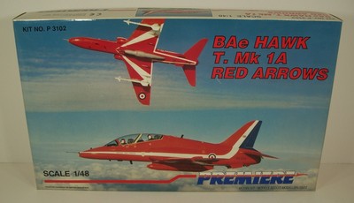 Premiere - BAe Hawk T. Mk 1A Red Arrows Kit #P3102 - 1:48 - Factory-Sealed Parts