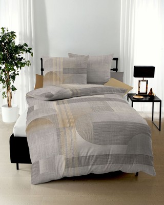Kaeppel Mako-Satin-Bettwäsche TAYLOR ocker, 2 tlg., verschiedene Größen