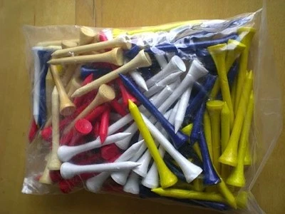300 Bambus Golf Tees 5,4cm lang - ökologisch abbaubar   vom PGA Pro - Bild 1 von 3