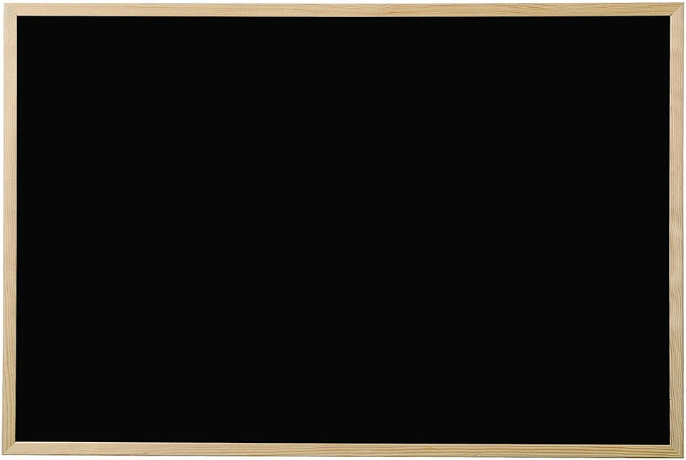 Bi-Office Kreide Tafel Kiefer Natur Holz Rahmen schwarz Black Board 400 x 300 mm