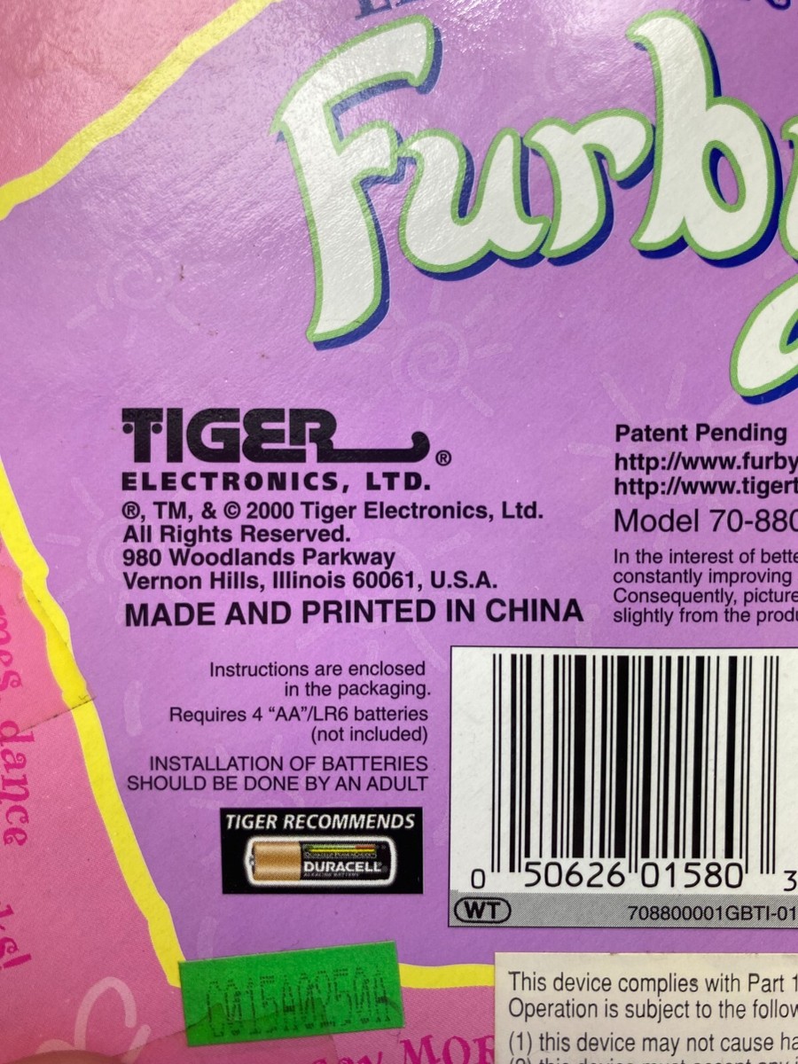 Original 2000 Tiger/Hasbro Limited Edition Springtime Furby Original 2000 Tiger/Hasbro Limited Edition Springtime Furby