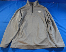 USAF AIR FORCE PREP GRAY QUARTER ZIP PULLOVER LIGHTWEIGHT ATHLETIC SWEATER S