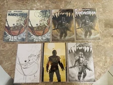 Mandalorian S2 #1 SDCC 23' Trinity Comics Exclusive Lot Of 7 Gist Peach Granov