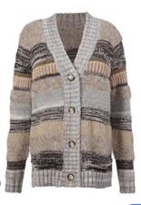 Cabi New NWT Boyfriend Cardigan 4471 gray brown ivory XS-XL Was 159