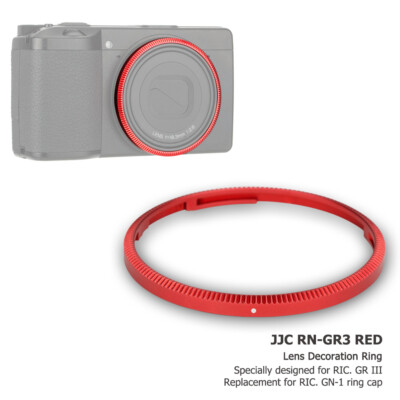 JJC Lens Decoration Ring for Ricoh GR IIIx (Red), Replacement for Ricoh GN-2 ring cap | Auckland JJC Lens Decoration Ring for Ricoh GR IIIx (Red), Replacement for Ricoh GN-2 ring cap | Auckland