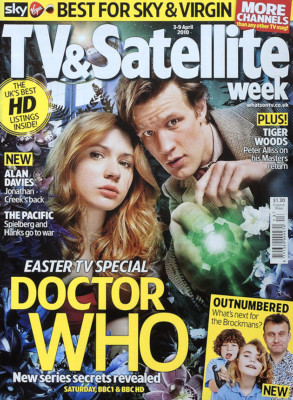 TV & SATELLITE WEEK 3 APR 2010 DOCTOR WHO MATT SMITH KAREN GILLAN . EASTER ISSUE