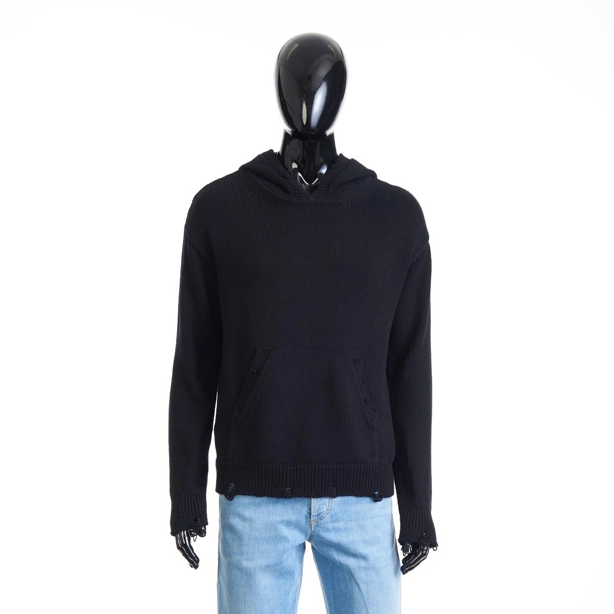 Distressed hooded shop sweatshirt