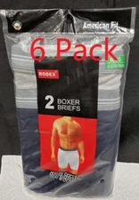 6 Pack Men's  Boxer Briefs   "100% Cotton~ Tag less"   Size: S ~ 4XL