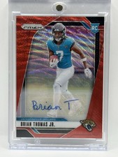 2024 Prizm Brian Thomas Jr. Rookie RC Auto Red Wave /149 #314