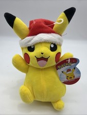 Pokemon Pikachu W/ Santa Hat Christmas Holiday Edition 9 Plush NWT