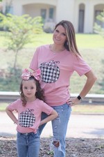 SALE Mommy & Me Baby Youth Checkered Pumpkin Fall T Shirt