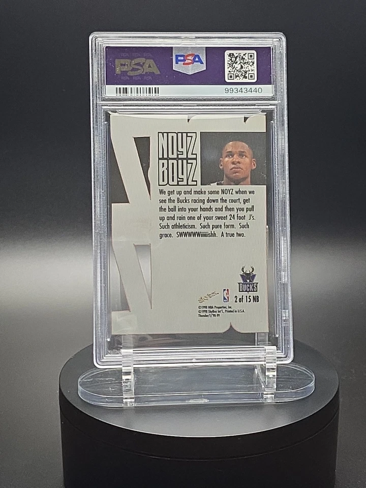 Skybox Thunder Noyz Boyz 1998 troquelado #2 Ray Allen Bucks patio PSA 8 como nuevo Foto 2 de 2