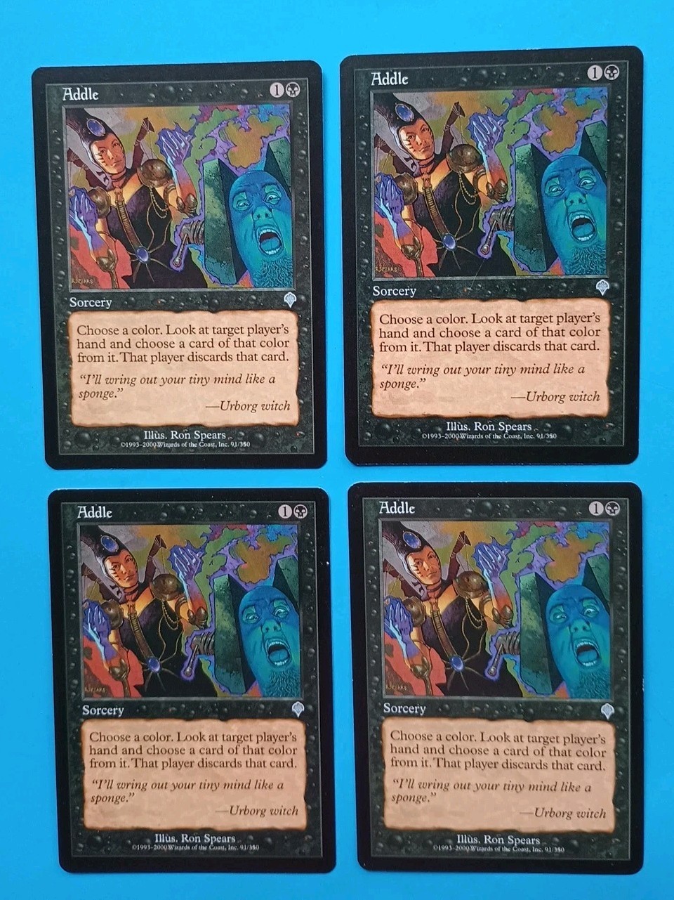 Magic the Gathering MTG Invasion ADDLE  X 4  LP/EX U  2000  Nice!