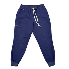 FIGS HW Zamora Jogger Scrub Pants Women's L/P Navy Blue Preowned