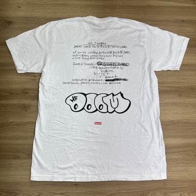 Men's Supreme MF DOOM Tee Large White FW23 Graphic Streetwear T
