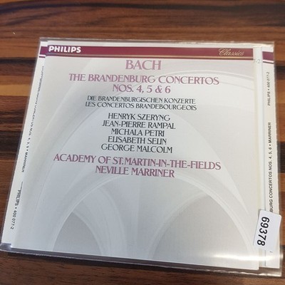 NEVILLE MARINER js bach brandenburg 4-6 FULL SILVER POLYGRAM WGER VG+/VG+