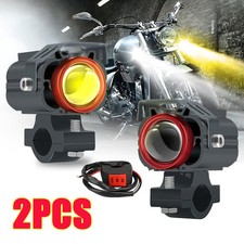 90w Led Motorcycle Headlight Yellow White Hilo Spot Lights Driving Fog Lamp Atv