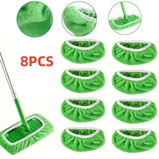 8X Reusable Sweeper Cloth For Swiffer Microfiber Mop Pads for Wet/Dry Cleaning
