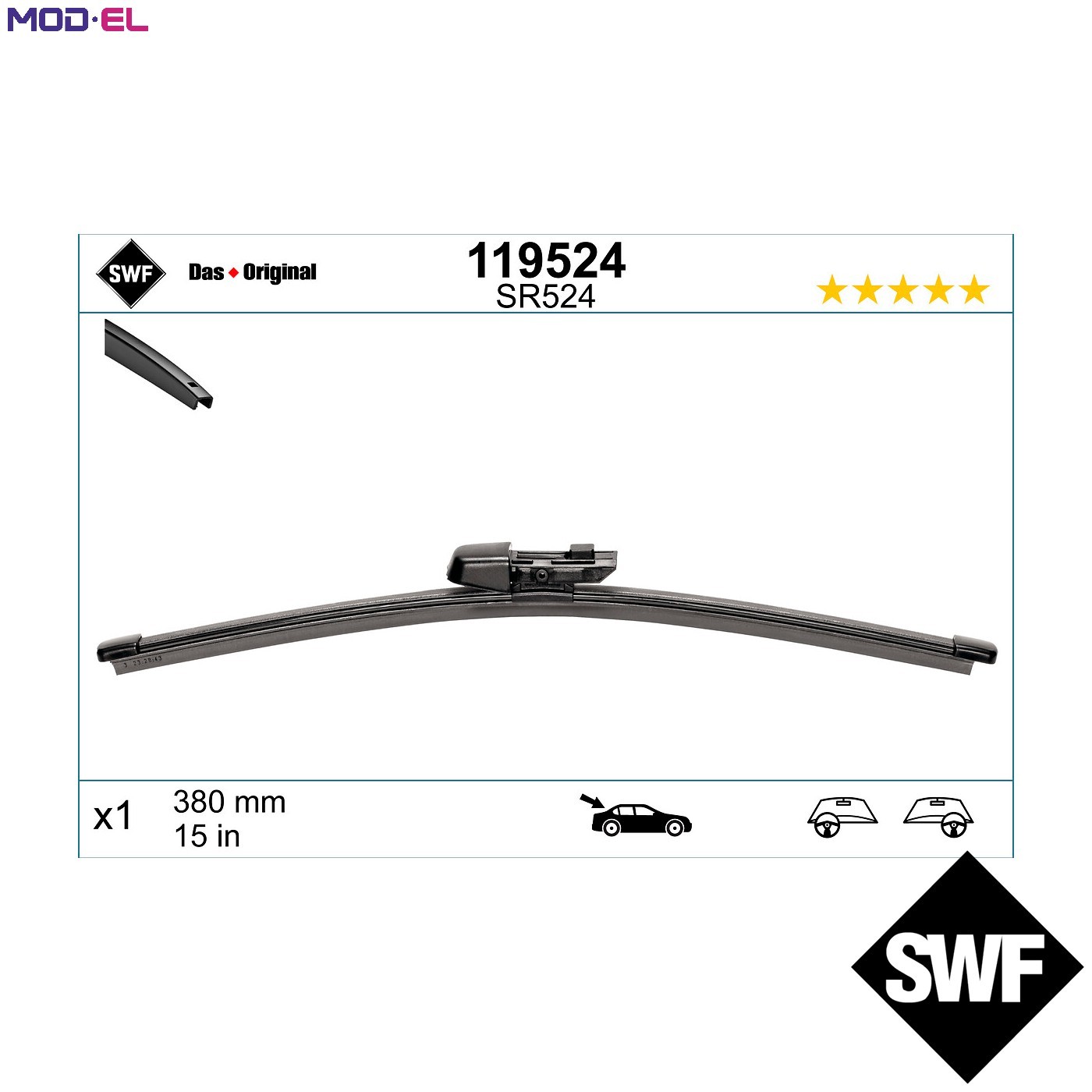 WIPER BLADE 119524 FOR VW TOUAREG TIGUAN/SUV/ALLSPACE SEAT CUAA/DFHA/DBGC 2.0L