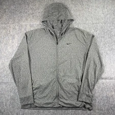 Nike Yoga Full Zip Hoodie Jacket Men's XL Gray Athelisure Training DB4202