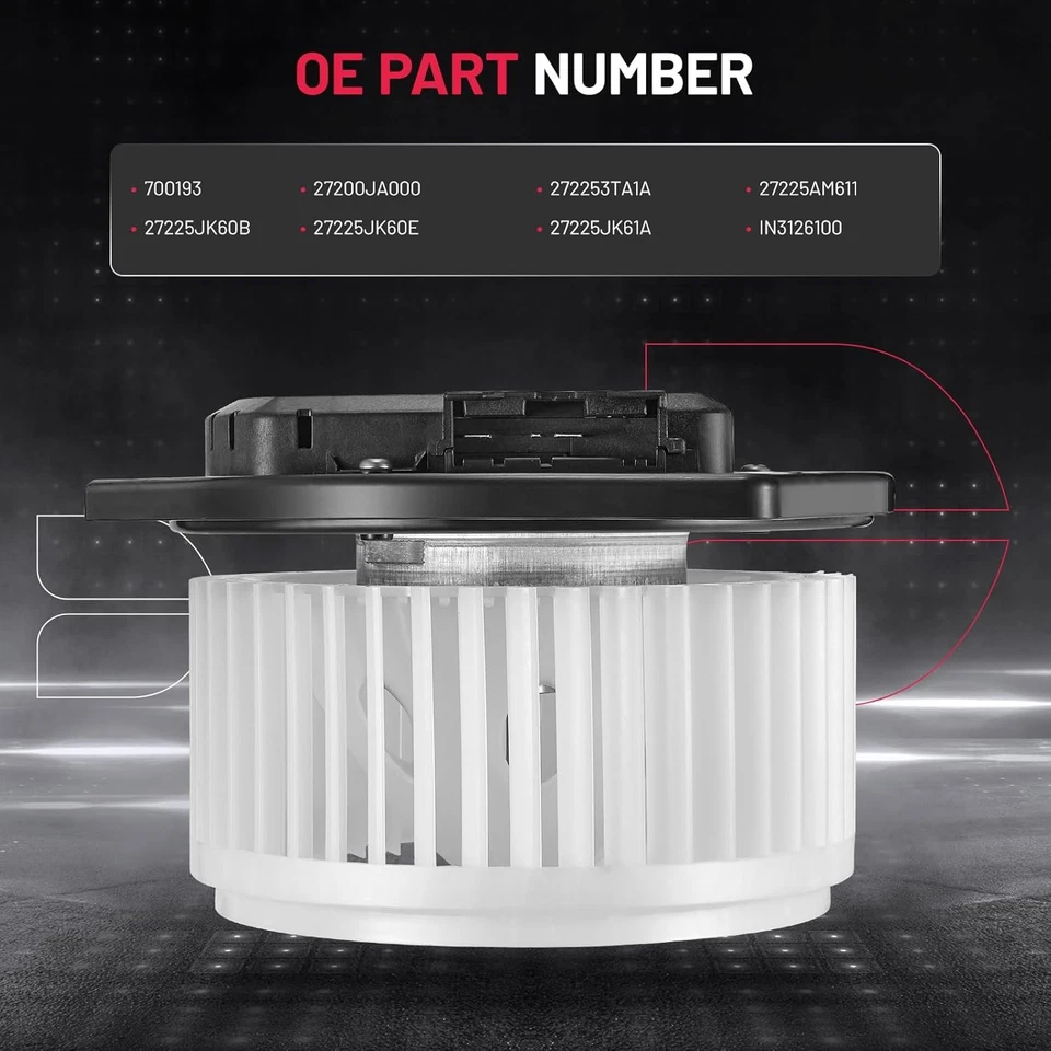 Ventilador de motor soplador de aire acondicionado para Nissan Altima Murano Quest Infiniti G25 G35 2007-2019 Foto 4 de 4