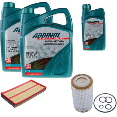 Inspektionspaket ADDINOL SUPER LIGHT 5W-40 11L für Mercedes Viano 3.7 3.2 Vito