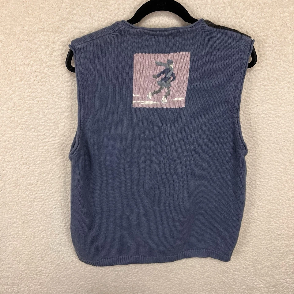 De colección. Suéter Chaleco Tejido Invierno Elementos Clásicos Para Mujer’s 1X Navidad Patinaje sobre Hielo Foto 2 de 4