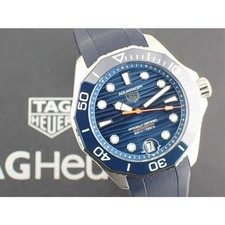 TAG Heuer Aquaracer 300 WBP5111 FT6259 Blue Rubber Watch COSC TH31 Excellent 12