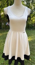 Guess Sleeveless Fit & Flare Black & White Colorblock Dress Size S/P