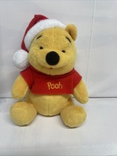 Vintage Disney Winnie the Pooh Holiday Santa Christmas Mattel Bean Bag Exclusive