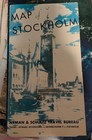 VINTAGE  MAP STOCKHOLM SWEDEN 1950'S Nyman & Schultz Travel Bureau  — photo 1
