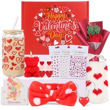 Valentines Day Gifts for Her Basket - 11Pcs Valentines Basket for Women,