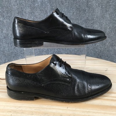 Johnston & Murphy Cellini Dress Shoes Mens 9 M Oxford Cap Toe Leather Black