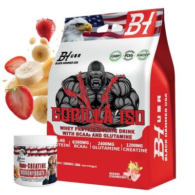 Gorilla ISO Protein 5KG + Nano Creatine Strength & Recovery | Black Hammer USA