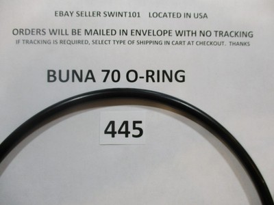 445  O-ring 8'' ID x 8-1/2'' OD x 1/4'' thick. Buna-N, 70 Durometer.  Quan 1.