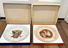 1974 Avon Freedom & 1973 Betsy Ross Collector Plates Patriotic Enoch Wedgwood