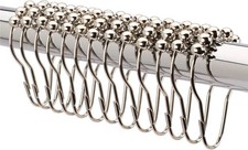 2lbDepot Shower ain Rings Hooks - Polished Niel Finish - Premium
