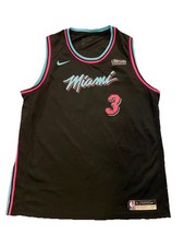 NBA Miami Heat Basketball Jersey Dwyane Wade 3 Nike Youth Size XL Black