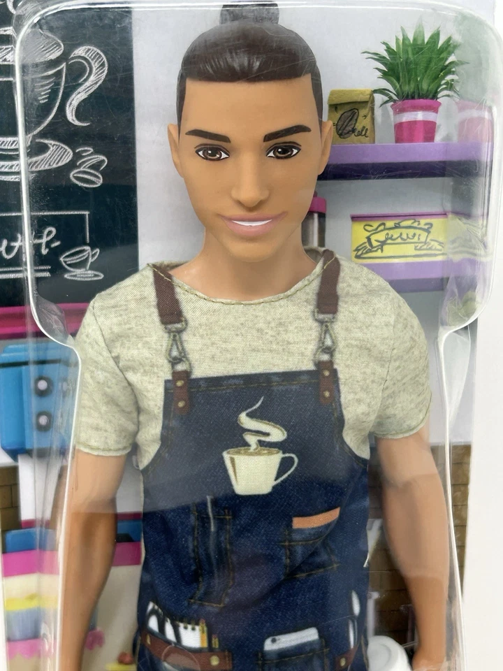 Muñeca Barbie Ken You Can Be Anything Barista FXP03 ¡NUEVA! Coffee Ken! Foto 2 de 4