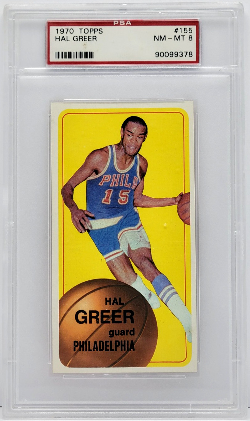 1970 Topps #155 Hal Greer Card - Graded PSA 8 NM-MT, Philadelphia Phillies