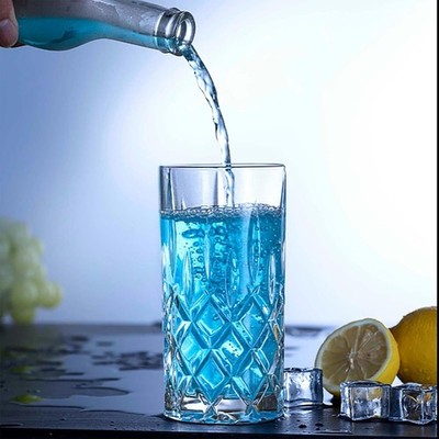 10oz drinking glasses 10 oz. Ribbed Retro Arch Floral Smoke Grey Drinking Glasses (Set of 6)